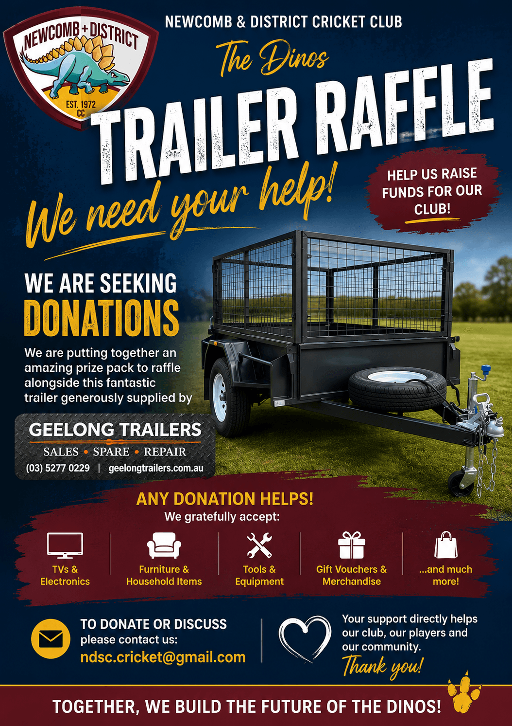 Help Build the Dinos Trailer Raffle