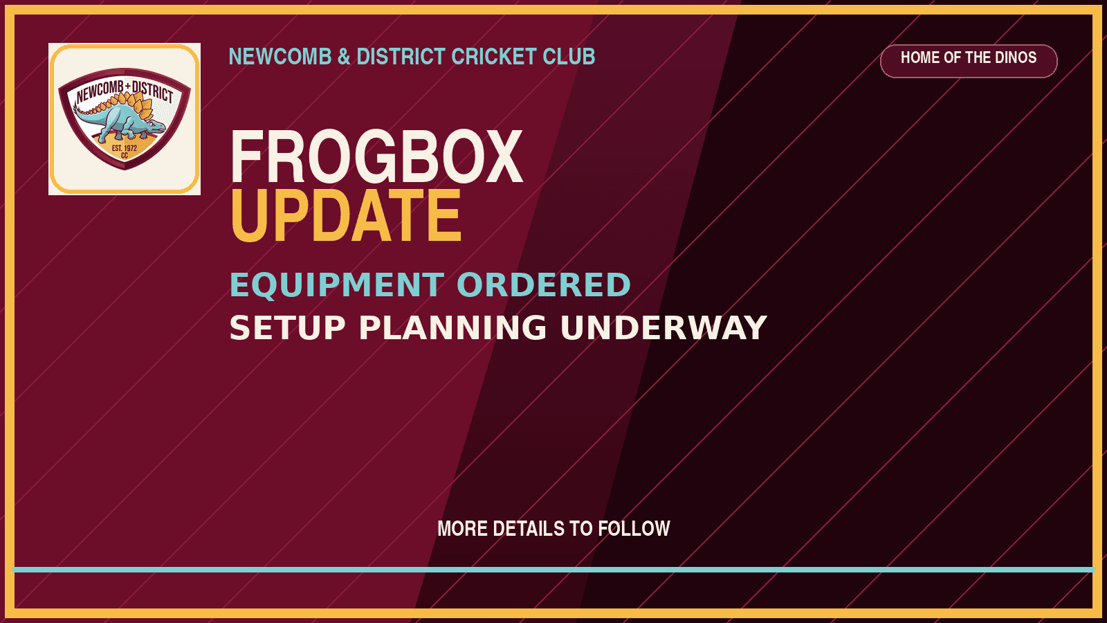Equipment Update: FrogBox Ordered for Grinter Reserve