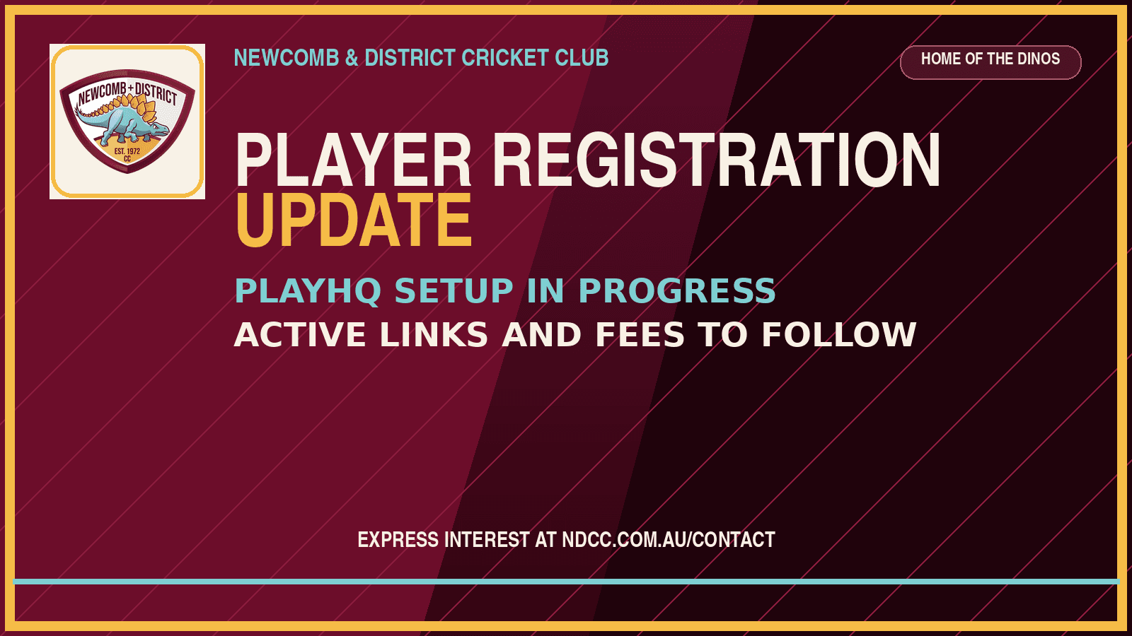 2026/27 Player Registration Update