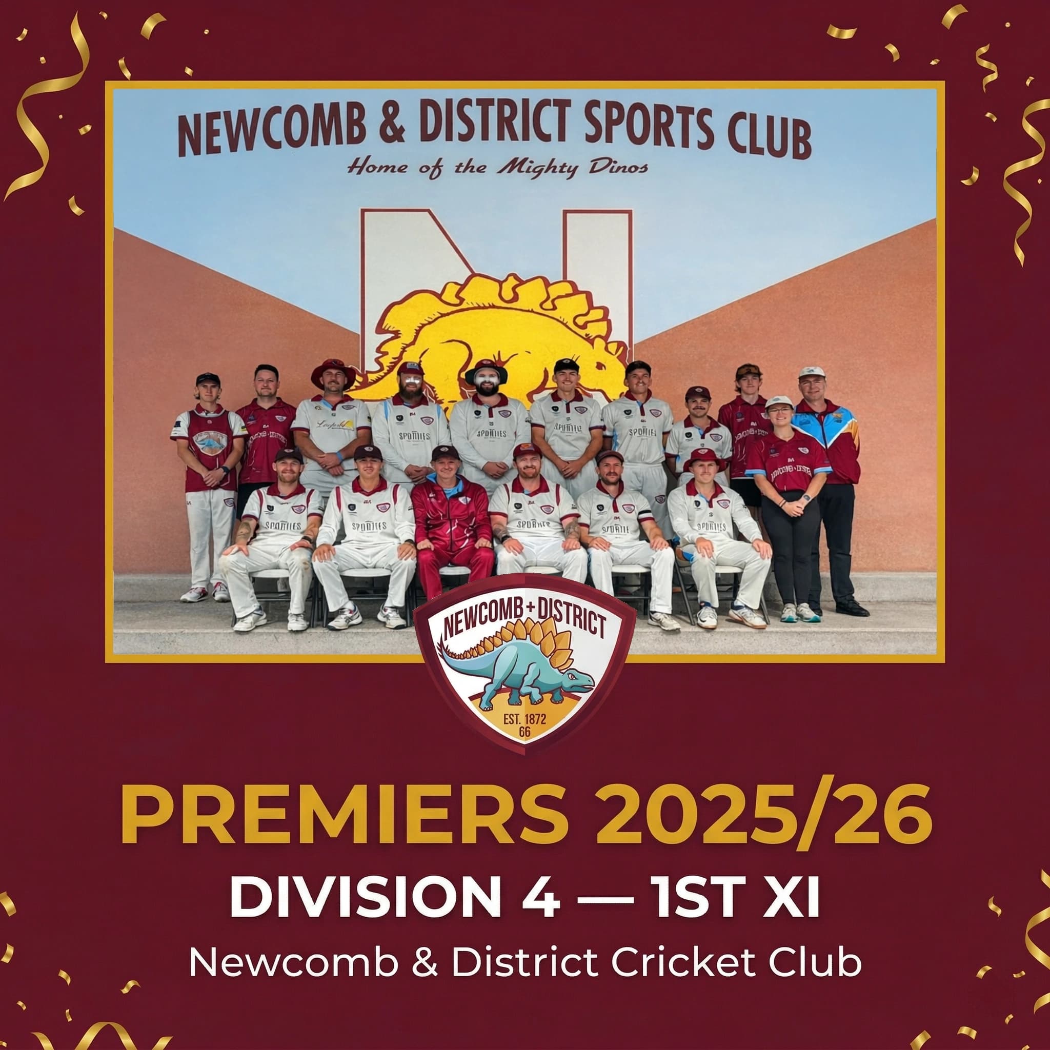 Division 4 First XI premiers celebration image