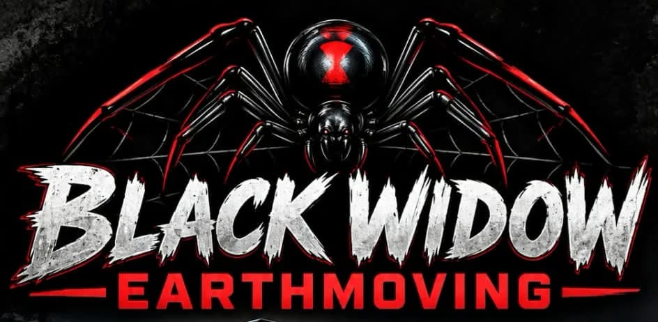 Black Widow Earth Moving logo